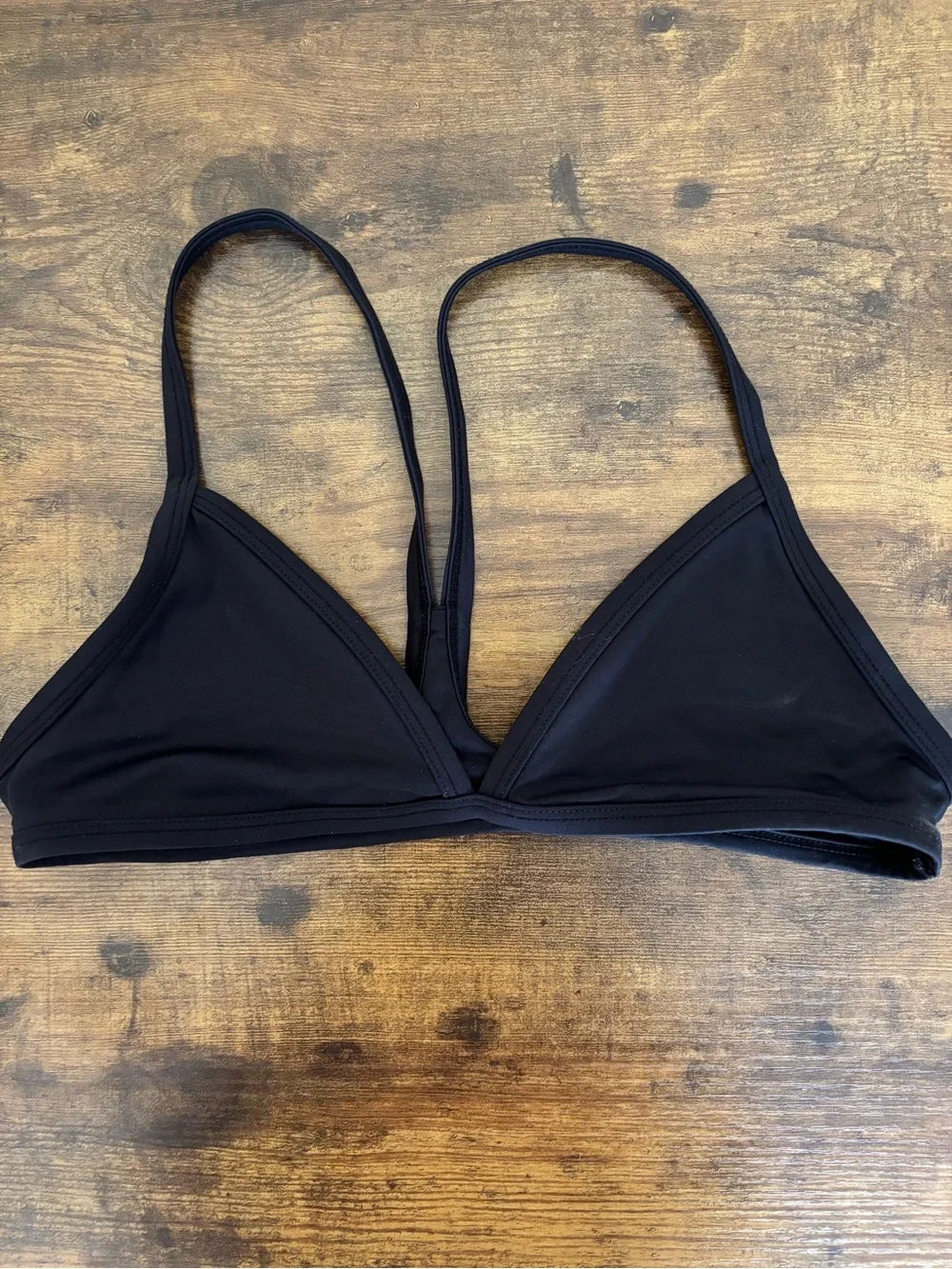 Frankie's Bikinis Black Triangle Swim Top